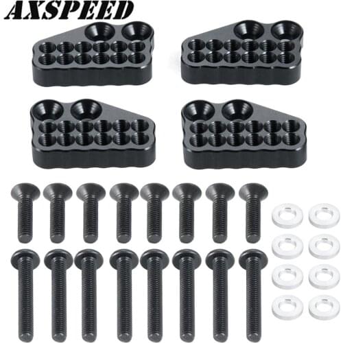 AXSPEED 4PCS RC Car Shock Damper Towers Mount Kit for 1:10 Axial SCX10 III AXI03004 Capra RC Crawler Car Shock Parts