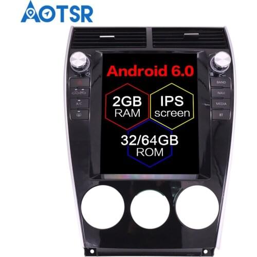 Aotsr 10.4" Android 6.0 Tesla Style Car DVD Player GPS Navigation for Mazda 6 2002-2015 1 Din Multimedia Car Radio Stereo WIFI