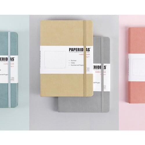 A5 Bullet Journals Dot Notebook 188 Page 100gsm 5.7x8.2inch Hardcover Retro Bandage Candy Color Diary Notebook Journal BUJO