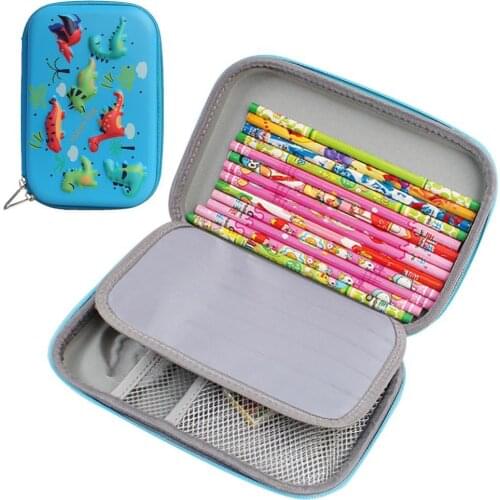 3D Cartoon Dragon Zip Pencil Case Pen Bag Pouch Student School Office Stationery