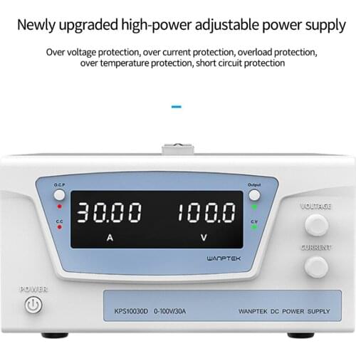 Four-digit Current Test Digital Tube 100V 30A 3000W DC Power Supply Stabilizer Laboratory Test Power Supply High Power KPS10030D