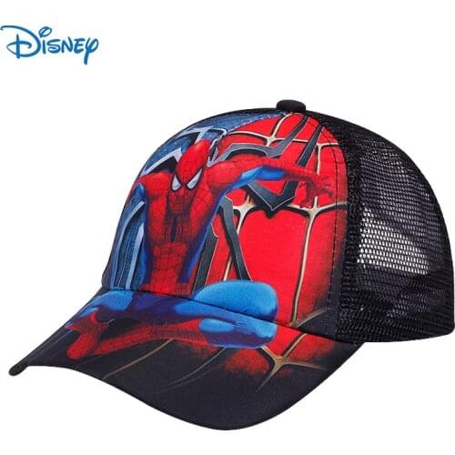 Disney Marvel Hat Spider Man Superhero Childrens Hat Baby Boys Girls Baseball Cap Breathable Outdoor Rest Cap Tennis Cap