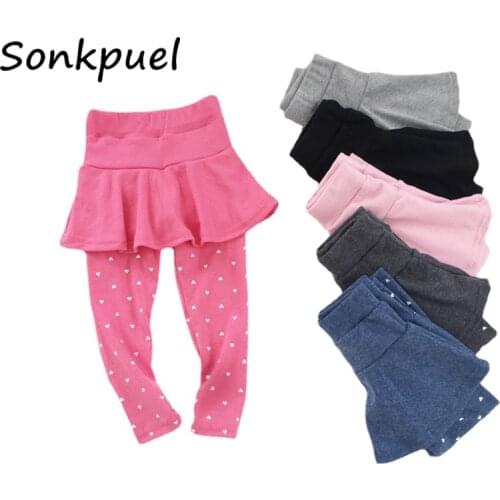 Kids Girls Leggings Winter Warm Skirt Pants Cotton Pants for 2-8Years Child Fall Clothing Trousers for Baby Girl