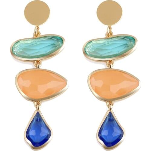 Elegant Fancy Resin Drop Earrings Waterdrop Shape European Long pendant Earring For Women Lady Gift