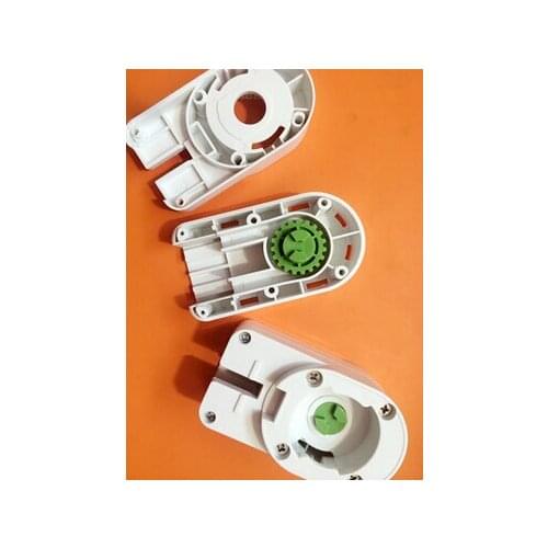 Electric curtain pulley transmission box end head and accessories