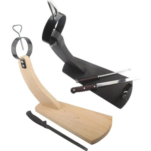 Hot Venice Wooden Ham Holder + Knife Cutting Board Ham Bar Stool Bama Lamb Leg Rack