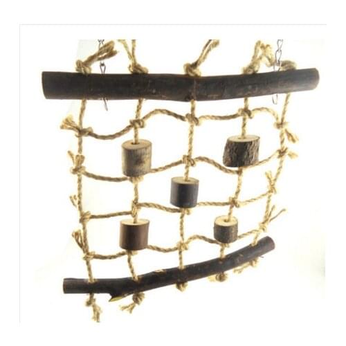 Parrot toys rope climbing ladder stairs net swing logs 40cm