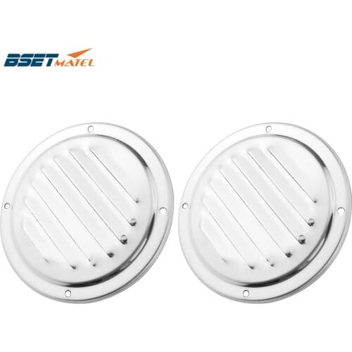 2PCS Marine Grade Stainless Steel 316 Boat Marine Round Air Vent Louver Vent Grille Ventilation Louvered Ventilator Grill Cover