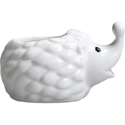 Small Flower Pot Cute Ceramic Animal Flowerpot Cartoon Hedgehog Succulent Lovely Resin Home Garden Decroation Tabletop Potted