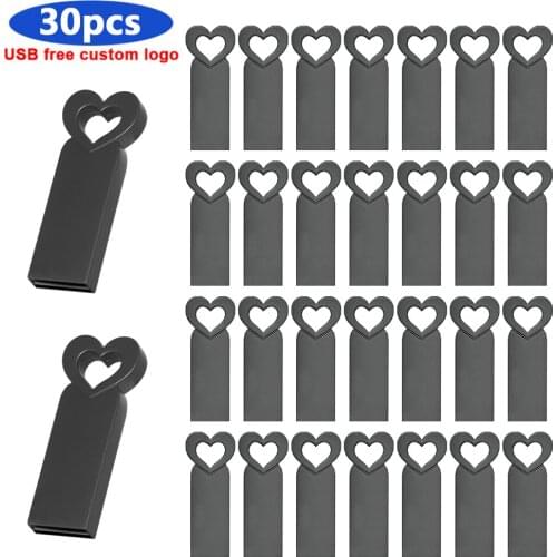 30pcs/lot free logo metal waterproof USB 2.0 Flash Drives Memory Stick USB 32gb 4GB 8GB 16GB 64GB 128GB Thumb Drives usb memoria