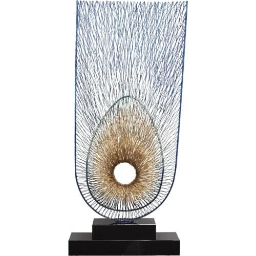 Hotel hall Club Recruitment iron decoration electroplating sculpture decoration model tenant hall floor art decoration