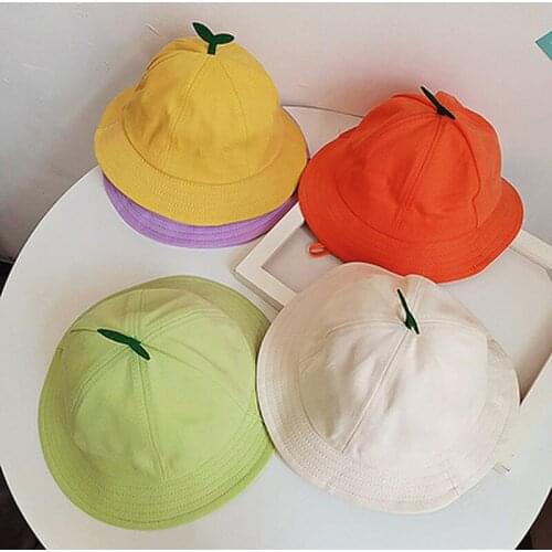 Cute Little Grass Baby Hat Summer Breathable Cotton Boys Girls Bucket Hat Solid Color Infant Toddler Sun Beach Cap