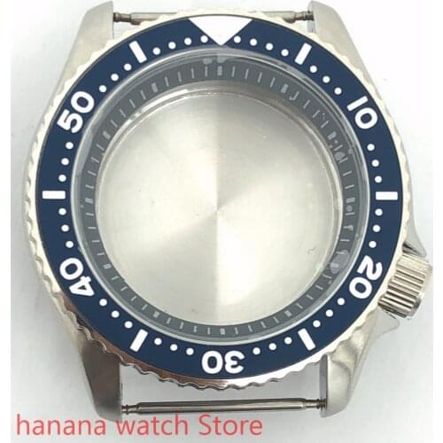 Bligers new 45mm stainless steel high-quality Drak blue NH35 case with sapphire glass is suitable for the NH35NH36 movement