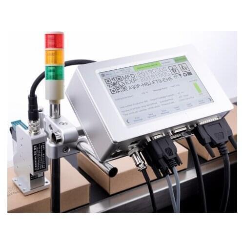 Online QR code 2D barcode expiry date multi-languages inkjet coder thermal tij plastic bag marking printer