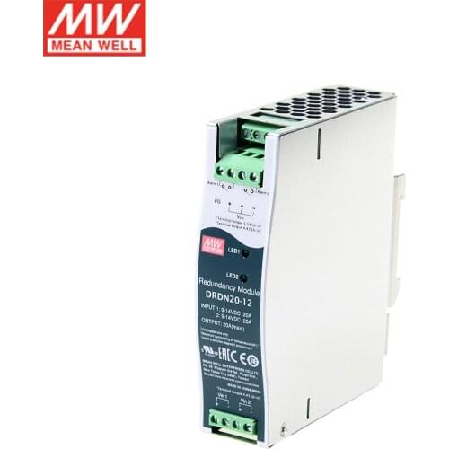 Original MEAN WELL DRDN20-48 20A 36-60Vdc 48V DIN Rail Type Power Supply Redundancy Module