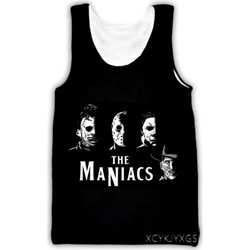 Xinchenyuan Horror Movie Character 3D Printed Casual Tank Tops Undershirt Summer Streetwear for Men/Women Fashion Vest A88