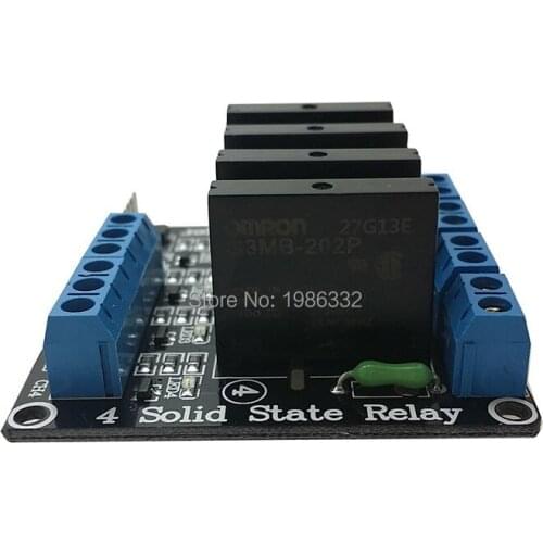 WS16 5V 4 Channel SSR G3MB-202P Solid State Voltage Relay High Level Signal Trigger Module 240V 2A + resistance fuse For Arduino