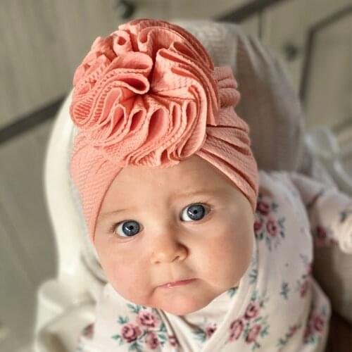 Cute Dot Baby Girl Hat Turban Flowers Newborn Baby Hat Beanies Soft Infant Toddler Headwrap Kids Hat Children Cap Bonnet