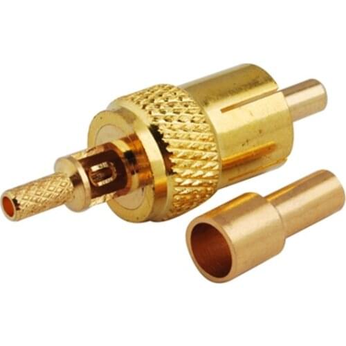 Superbat RCA PHONO Plug Male Crimp for RG174 RG316 LMR100 Cable Straight Goldplated RF Connector