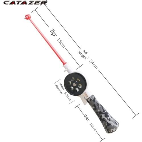 Winter Ice Fishing Rod with Reel 34cm Outdoor Sportfish Rod Ice Fishing Rods Fishing Accessories Fishing Rod Children Rod