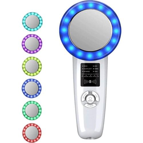 Ultrasound Cavitation EMS Slimming Machine 6 In1 Galvanic Ultrasound Body Massager LED Infrared Therapy Facial Care Tools