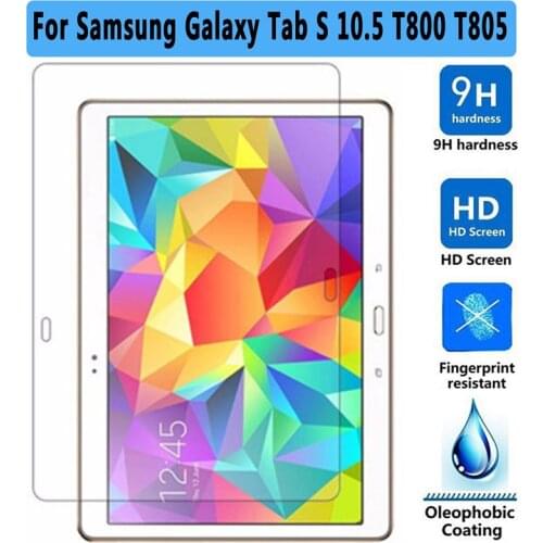 Tempered Glass For Samsung Galaxy Tab S 10.5 T800 Tempered Glass for Samsung Tab S T805 Screen Protector Tablet Protective Film