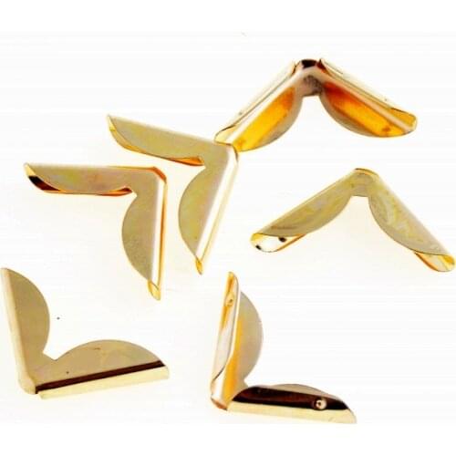 Free Shipping 100 Golden Book Scrapbooking Albums Menus Folders Corner Protectors 32x22mm J3222