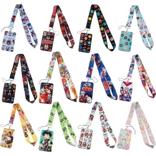 1pcs ZF2552 Horror Movie Killers Anime Cat Donuts Lanyard For Keys ID Card Gym Phone Straps USB Badge Holder DIY Hang Rope