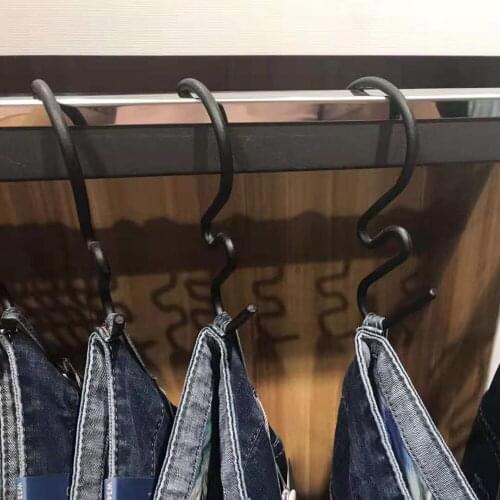 HOT SALE Metal S-Shaped Hooks Kitchen Storage Holders Clasp Sundries Organizer Toggery Hanging S Clothes Bag Jeans Hanger 50PCS