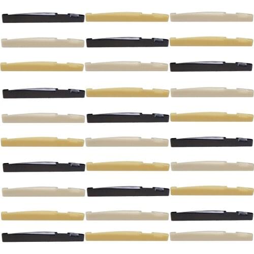 20 Plastic Guitar String Bridge Saddles For Acoustic Guitar 72x3x9mm