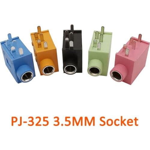 4Pcs/Lot Headphone Jack PJ-325 Audio Headphone Jack PJ-325 3.5mm Female Socket Stereo Earphone Audio Speaker Jack Connector