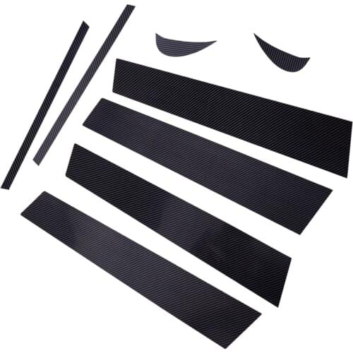 1 Set Car Carbon Fiber Style PC Door Window B Pillar Post Cover Trim Sticker Fit for Toyota Camry 2018 2019 2020 2021