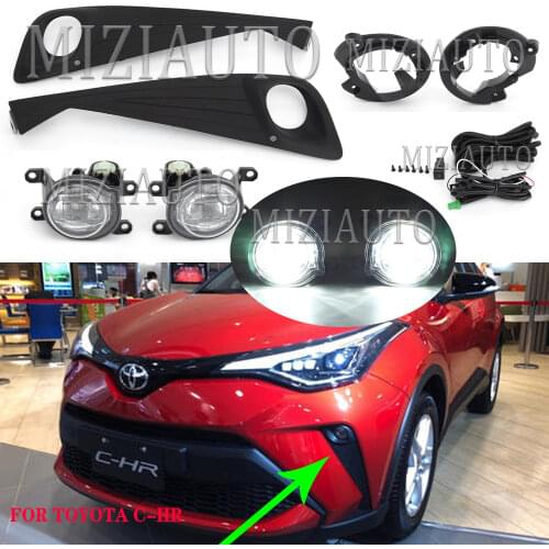 Car Fog Light for Toyota CHR C-HR 2016 2017 2018 2019 2020 LED Headlight Fog Lights kit Cover Grill frames Fog lamps Covers