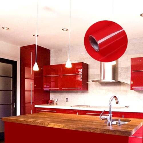 Pearl White DIY Decorative Film PVC Self adhesive Wall paper Furniture Renovation Stickers Kitchen Cabinet Waterproof Wallpaper