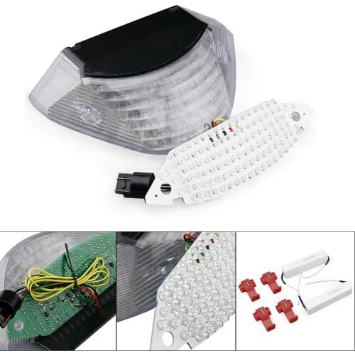 For Honda CB600 HORNET CB900 599 919 2002 2003 2004 2005 2006 2007 CLEAR Motorcycle Integrated Tail light Turn Signal Lamp
