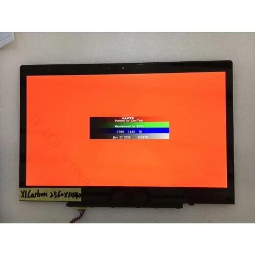 For Lenovo X1 Carbon LP140QH1-SPA2 LP140QH1 SPA2 FRU 00HN829 14 inch LCD Touch Screen Digitizer Assembly with Frame Bezel