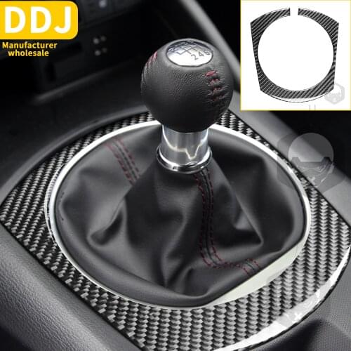 For Mazda MX-5 ND Miata 2016-up MX5 Roadster Gear Shift Surround Carbon Fiber Cover Sticker Gearbox Frame Trim Accessories