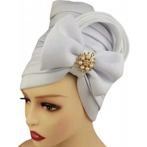 African Auto Gele Headtie Nigerian Wedding Gele Muslim Turban Cap Arab India Hat Female Head Wraps Turbante Mujer 2021 New
