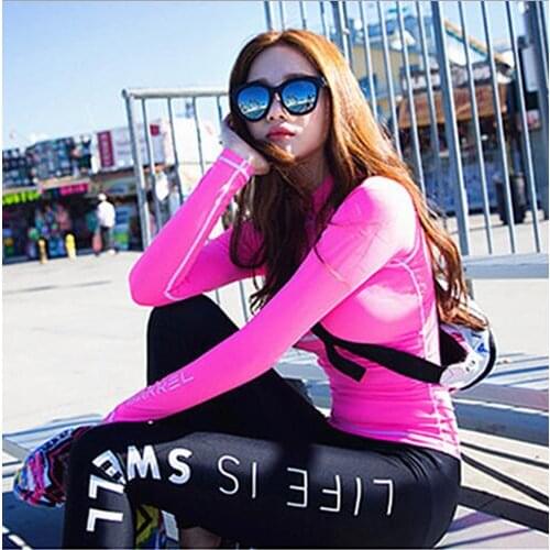 KEENEST Rash Guard Women Wetsuit Jacket Jellyfish Clothes Female Uv Protection Clothing Surfing Suit Rashguard Push Up Wetsuit