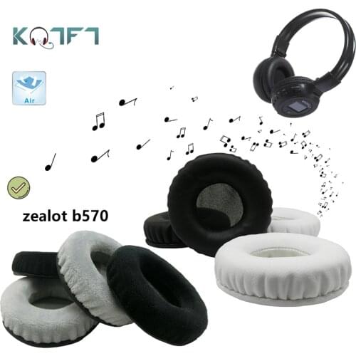 KQTFT round flannel 1 Pair of Replacement Ear Pads for zealot b570 Headset EarPads Earmuff Cover Cushion Cups