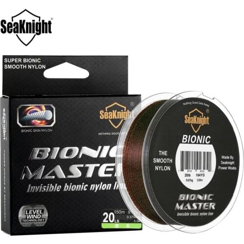 SeaKnight BIONIC MASTER 150M Spot Fishing Line Smooth Invisible fishing line 2-25LB Camouflage Saltwater