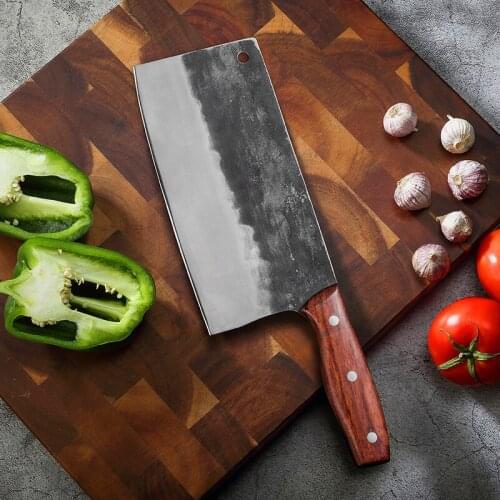 LIUZHANGYU Full Tang Chef Knife Handmade Forged High-carbon Clad Steel Kitchen Knives Cleaver Filleting Slicing Broad Butcher kn