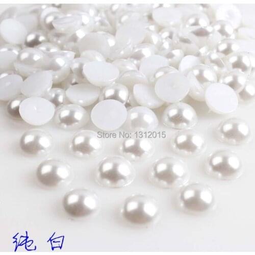 Half Round Pearl beads Beads Flatback Cabochon Scrapbooking Craft For Diy 1000pcs 6mm BMZZ06m