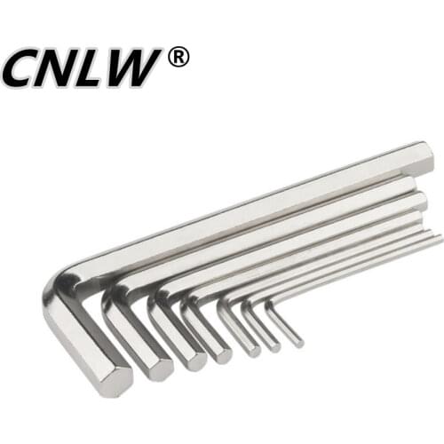 1.5~12mm Allen Key Nickel Plated Hexagonal Key L-type Wrench Hex Hexagon Screwdriver Hex LJBS1.5-12mm
