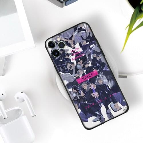Jujutsu kaisen manga aesthetic art silicone Phone Case FOR iPhone Se 6 6s 7 8 Plus X Xr Xs 11 12 Mini Pro Max Glass Cover Shell