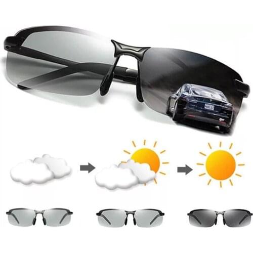 Change Color Photochromic Sunglasses Men Polarized Chameleon Glasses Male Sun Glasses Day Night Vision Driving Eyewear Gafas