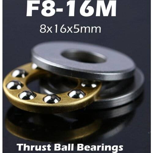8x16x5 mm Thrust Ball Bearings F8-16 Axial F8-16M Plane Miniature 8*16*5 Free shipping Steel or brass cage Wholesale