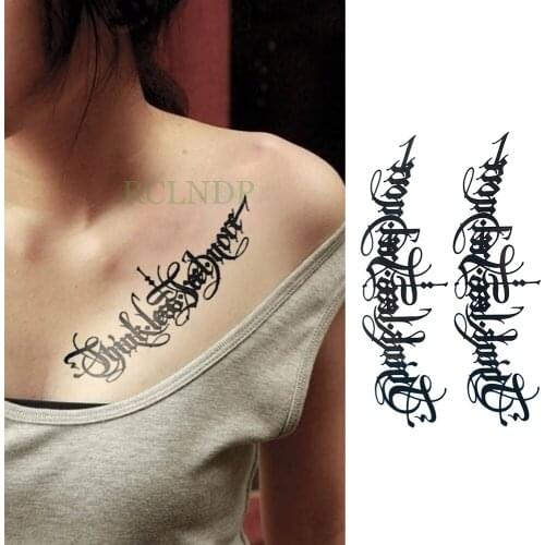Waterproof Temporary Tattoo Tribal Totem tatto flash tatoo fake large size body art arm chest English for girl women man