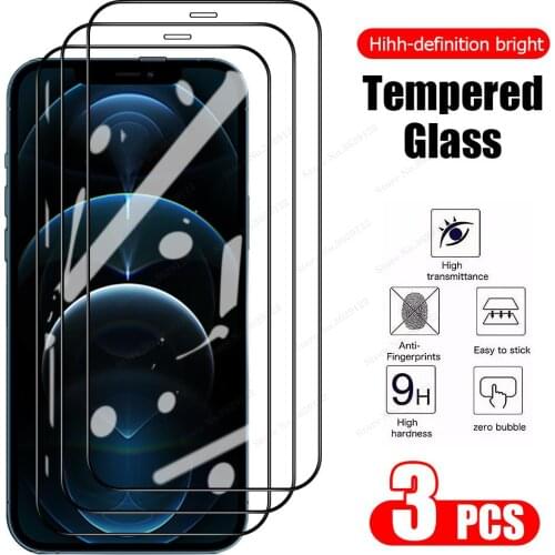 3PCS Tempered Glass for Apple iPhone 13 Pro Max Glass for iphone 12 11 Pro Max 13 12 mini 7 8 6 S Plus SE 2020 Screen Protector
