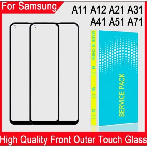 LCD Display Touch Front Glass For Samsung Galaxy A11 A12 A21 A31 A41 A51 A71 Touch Screen Digitizer Front Glass Replacement